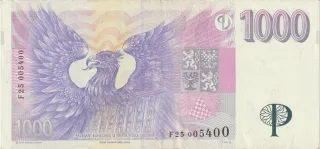 Czech Republic 1.000 Korun, 1996 reverse